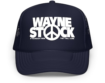 WayneStock Wayne's World Zabawna parodia lat 90. Czapka z pianki trucker Garth z lat 90.