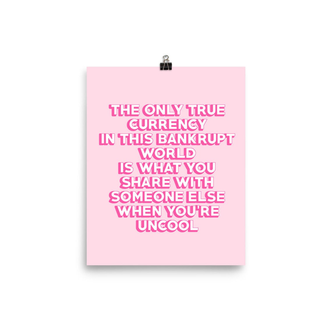 Almost Famous Uncool Quote Poster | Etsy