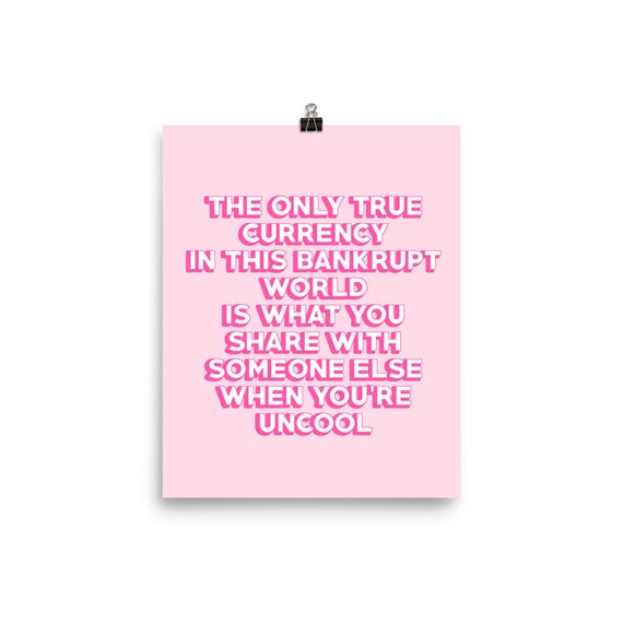 Almost Famous Uncool Quote Almost Famous Uncool Quote Poster | Etsy