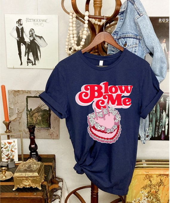 Blow Me Parody 70s Birthday Cake Retro Short-Sleeve Unisex T-Shirt