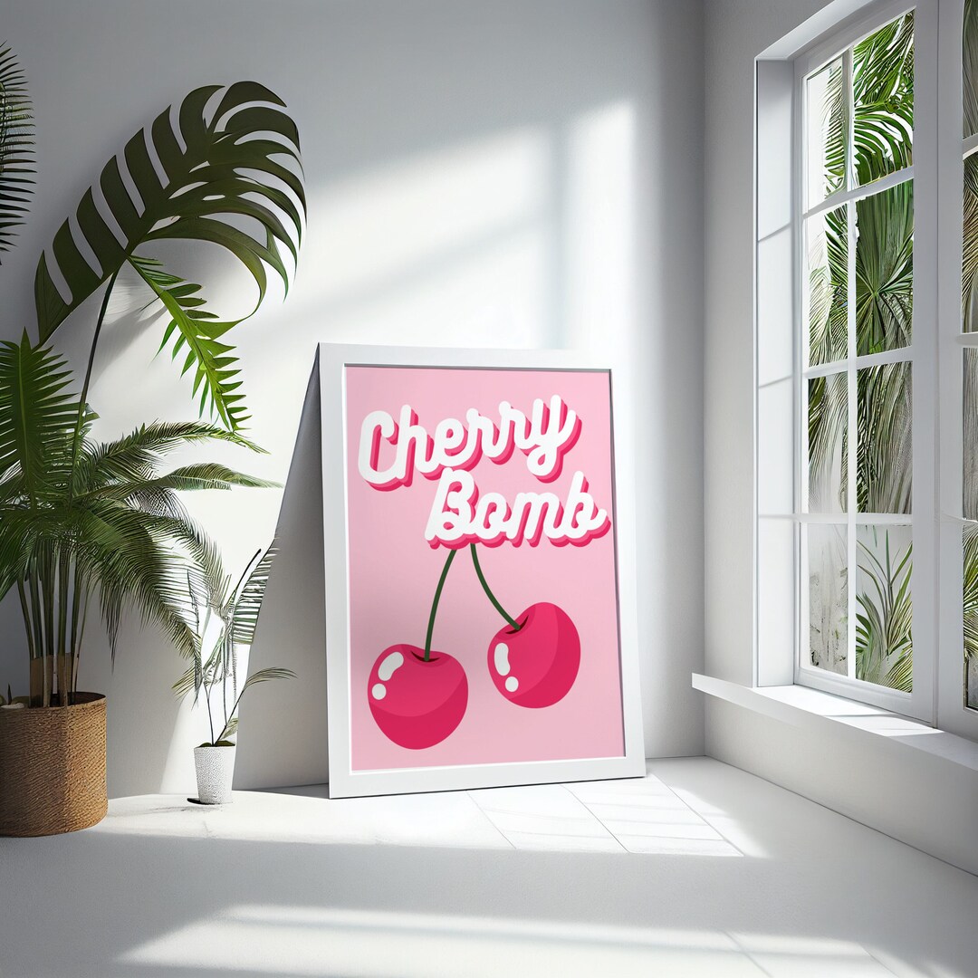 Cherry Bomb Runaways Joan Jett Song Lyrics Art Print Band Etsy