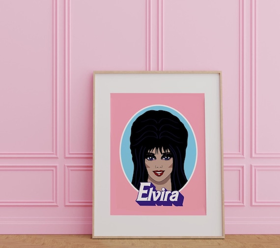 Elvira Frankenhooker B Movie Babes Horror Pink Cute 80s Pastel Aesthetic Decor Digital Printable