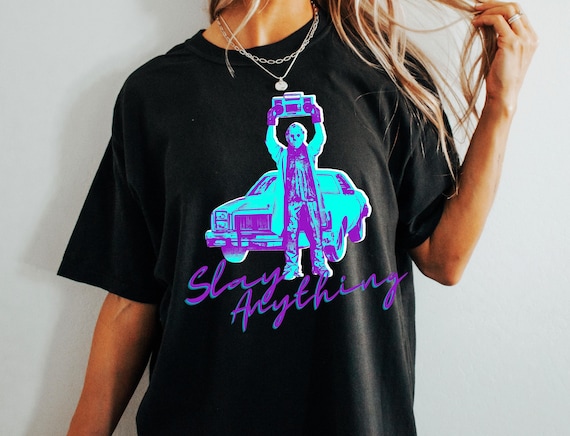 Slay Say Anything Jason Boombox Halloween Horror Slasher 80s Movie Parody Funny Friday NES Unisex t-shirt