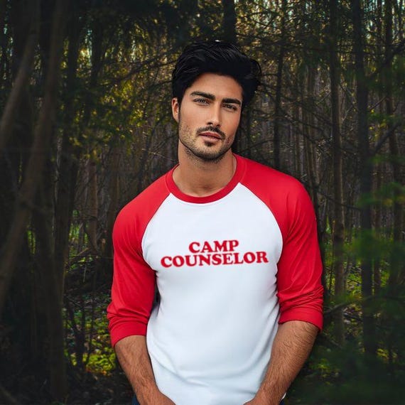 Retro Camp Counselor Raglan Shirt: 80s Slasher Summer Tee