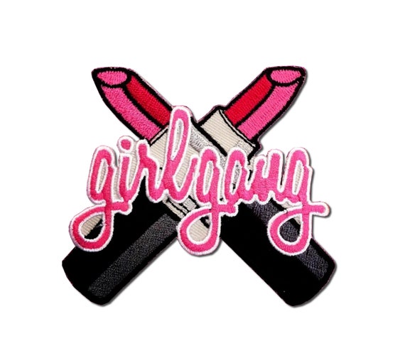 Girl Gang Pink Lipstick Feminist Riot Grrrl Resist Valentine's Day Galentine's Bachelorette Gift Patch