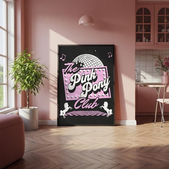 Pink Pony Club Disco Print: Retro 70s Music Poster (Digital Download)