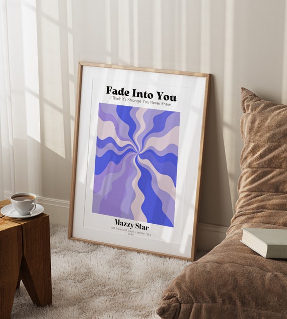 Mazzy Star Fade Into You Music Band Poster Retro Print Boho 90s Vintage Aesthetic Decor Minimalist Digital Printable