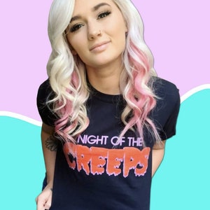 T-shirt unisex a manica corta Night of The Creeps Titolo carta Horror anni '80