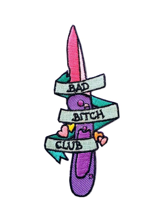 Bad Bitch Club Pastel Knife Iron On Patch