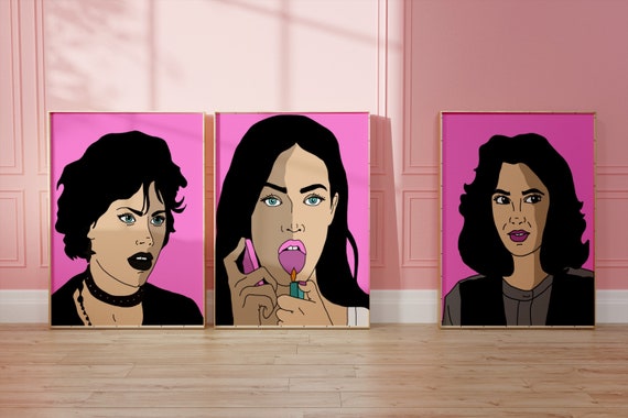 Downloadable Craft Nancy, Heathers Veronica, Jennifer Megan, Teen Witch Horror Movie Pop Art Poster Prints Set of 3 Digital Copies