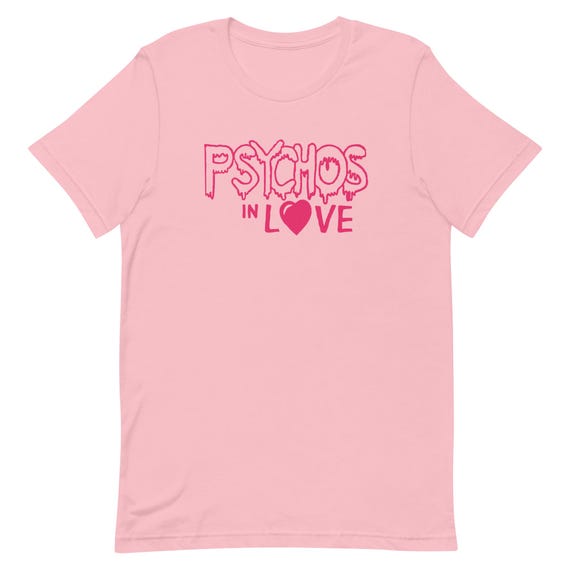 Psychos in Love 80s Title Card Horror Short-Sleeve Unisex T-Shirt