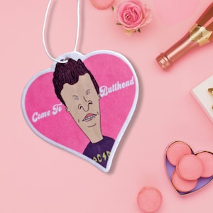 Come To Butthead Heart Vanilla Scented Air Freshener Beavis Funny MTV 90s Teen