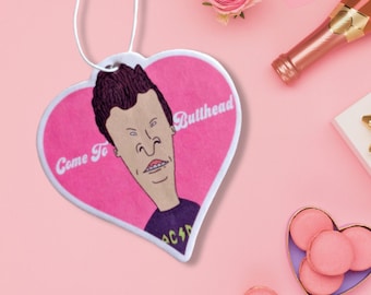 Come To Butthead Car Decor: Heart Air Freshener, Beavis, Funny MTV 90s Teen