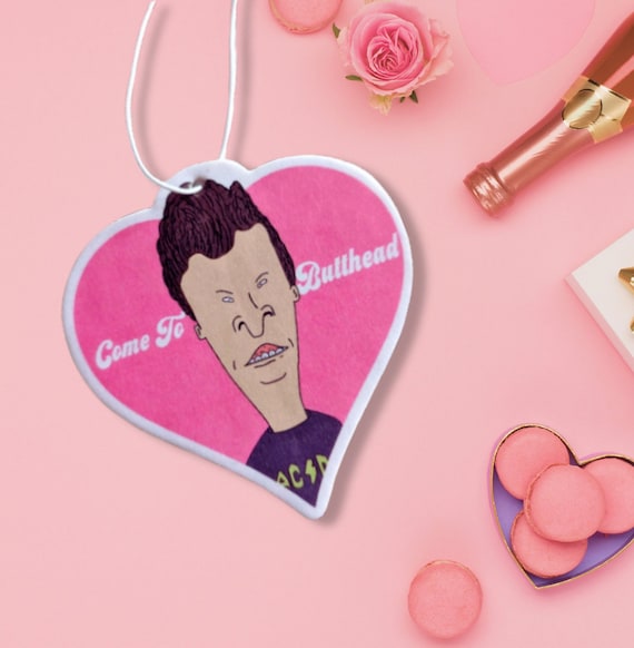 Come To Butthead Heart Vanilla Scented Air Freshener Beavis Funny MTV 90s Teen