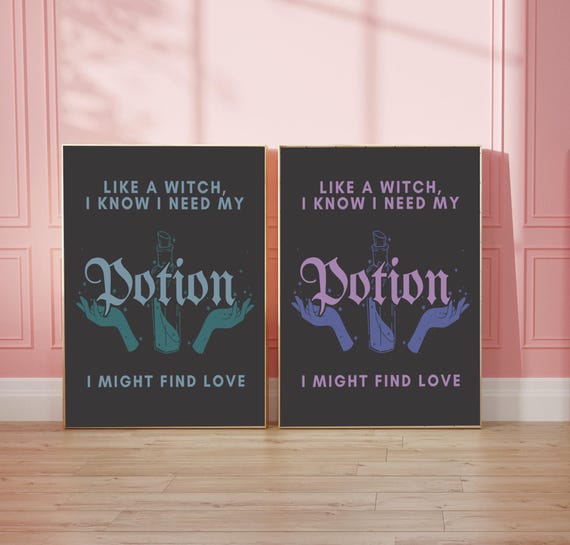 Djo Poster Potion Lyrics Keery Crux Witch Love Spell Joe Goth Digital Download Art Print 3 Colors Included