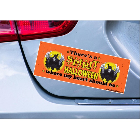 There's a Spirit Halloween Where My Heart Should Be Vinyl Decal Bumper Sticker