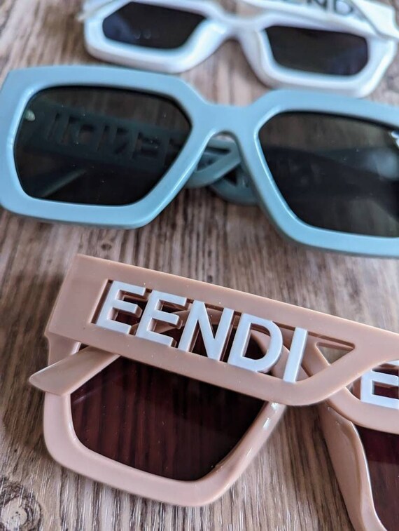 Eendi Vintage Large Sunglasses Mod Retro UV Pastel Trendy Women's Mother's Day Nude Colors Bachelorette