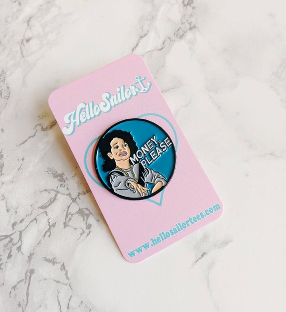 Mona Lisa Money Please Parks and Rec funny enamel pin