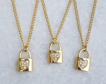 アクセサリー 40s sweet heart jewelry padlock necklace Padlock Necklace, Heart Padlock Necklace, Lock Necklace, Padlock