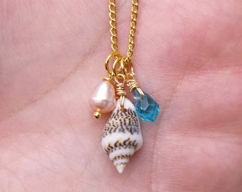 Sea Ocean Shell Conch Star Charm Pendant Long Choker Necklace Women Jewelry BSCA