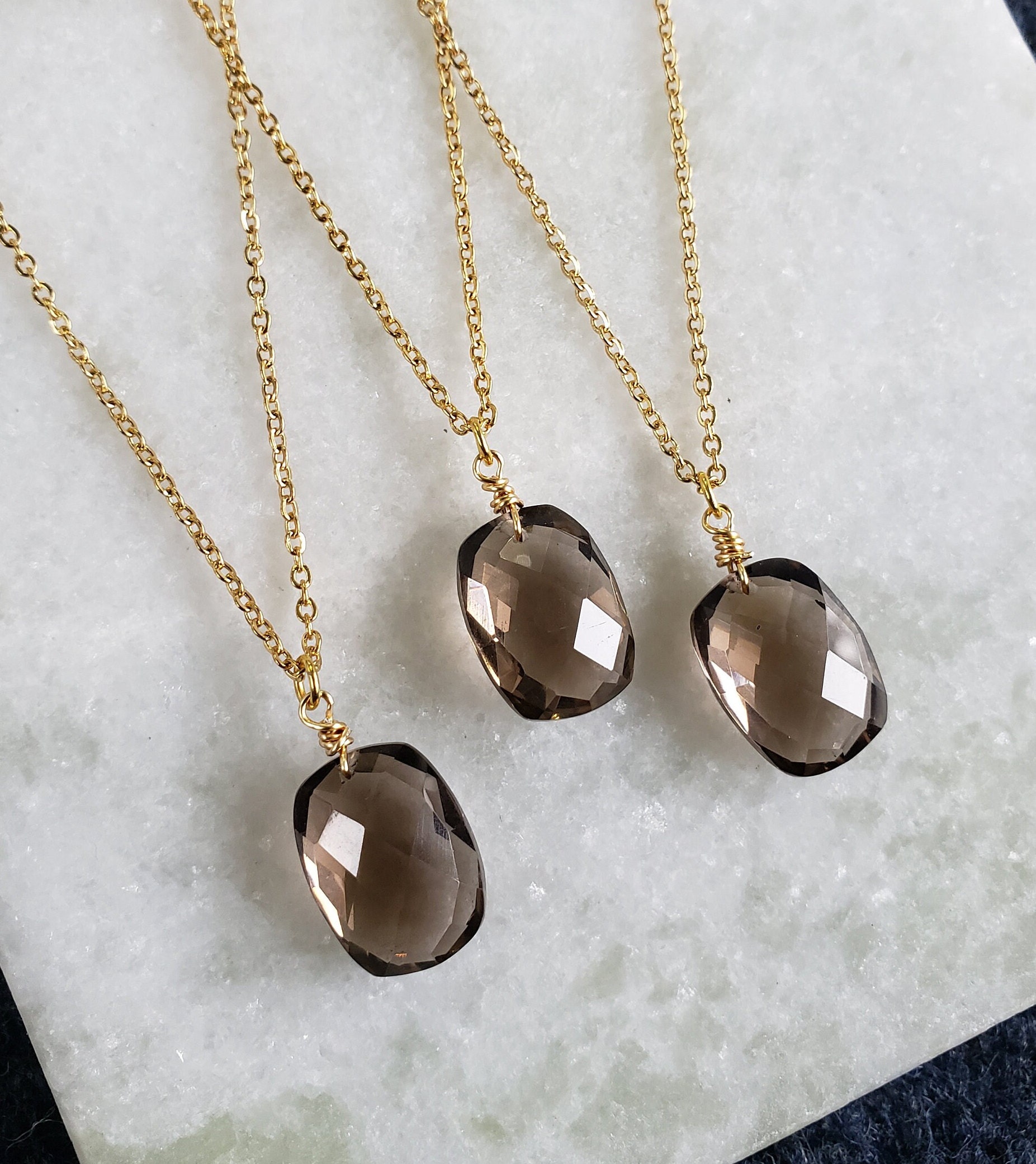 Brown Diamond Necklace - Etsy