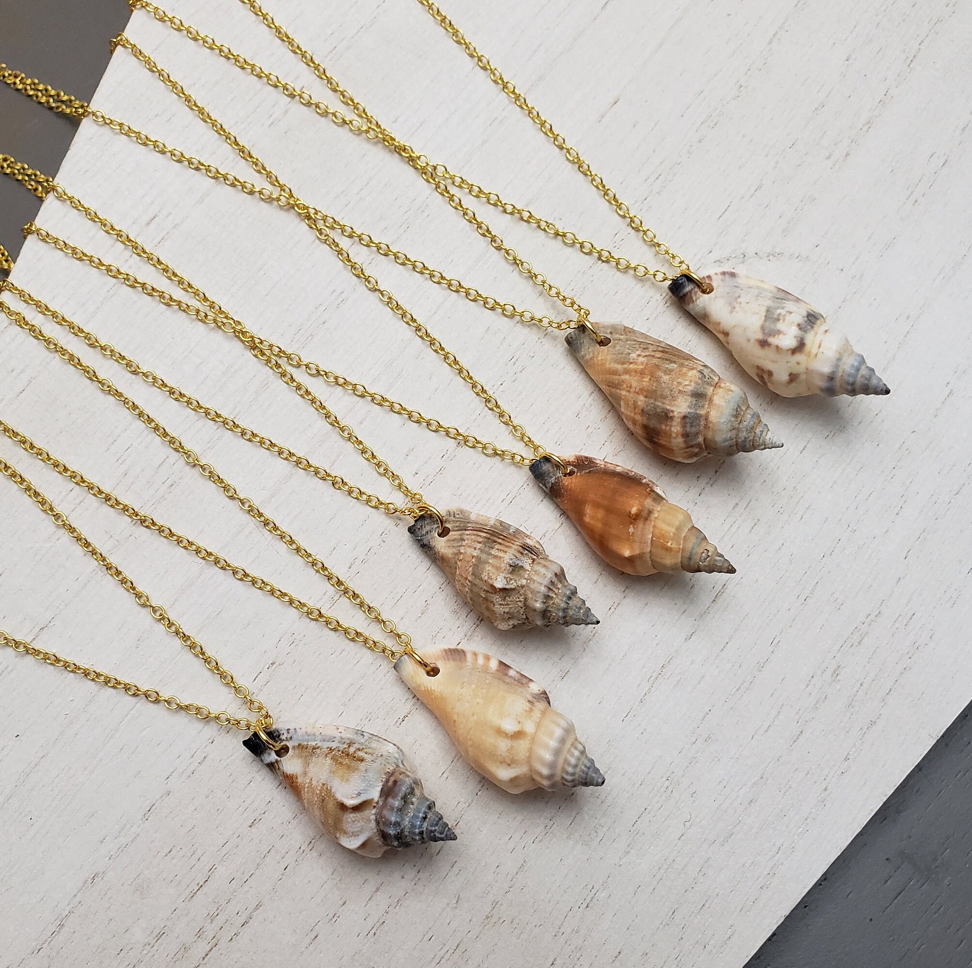 Natural Shell White Snail Pendants Necklace No Chain Shell Conch