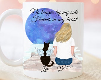 Personalisierter Katzen-Gedenkbecher, Katzen-Verlust-Geschenk, Katzenliebhaber-Geschenke, personalisierte Katzen-Mama-Tassen, Geschenke für Katzenliebhaber, Bester Freund Geburtstag, Haustierbesitzer
