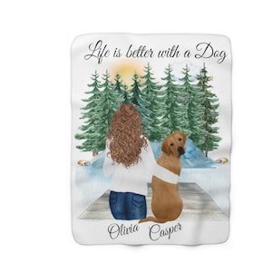 Dog Mother Sherpa Blanket,Personalized Dog Gift, Dog Mom Gift, Dog Lover Gift, Dog Mother Gift, Dog Gifts, Friendship Gift, Best Friend Gift