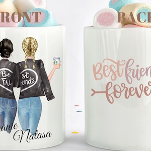 Custom Best Friends Mug, Soul Sisters Gift, Gift For Bestie, Gift For Best Friend, Best Friend Gift,  Long Distance Mug, Sister Moving Mug