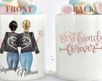 Custom Best Friends Mug, Soul Sisters Gift, Gift For Bestie, Gift For Best Friend, Best Friend Gift,  Long Distance Mug, Sister Moving Mug