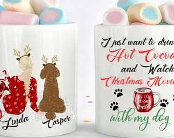 Custom Christmas Dog Mom Mug, Dog Mom Mug, Dog Mom Gift, Dog Lover Gift, Dog Mug, Dog Mom, Dog Coffee Mug, Gifts For Dog Lovers,