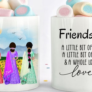 Hindu Best Friends Mug, Friendship Gift, Indian Friend Gift, Hindu Gift, Hindu Sisters, Hindu Wedding Gift, Indian Best Friends Gift