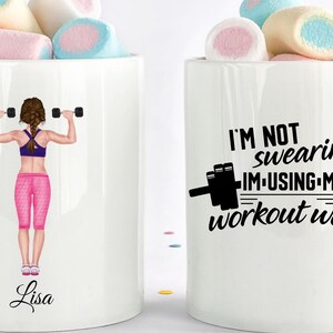 Workout Mug, Workout Gift, Fitness Mug, Fitness Gift, Gym Gift, Gym Mug, Sports Gift, Friendship Gift, Motivation Mug, Exercise Mug