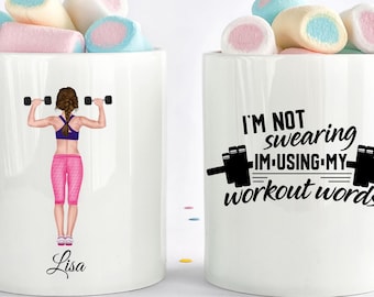 Workout Mug, Workout Gift, Fitness Mug, Fitness Gift, Gym Gift, Gym Mug, Sports Gift, Friendship Gift, Motivation Mug, Exercise Mug