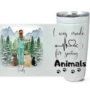Custom Veterinarian Tumbler, Veterinarian Gift, New Veterinarian Gifts, Custom Vet Mug, Veterinarian Graduation Gift, Nurse Best Friends Mug