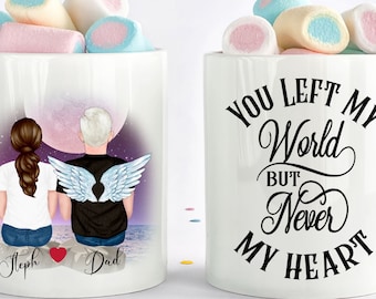 Regalo conmemorativo de papá, regalo de simpatía, taza conmemorativa, recuerdo, simpatía de mamá, regalo de duelo, pérdida de un ser querido, familia conmemorativa, funeral