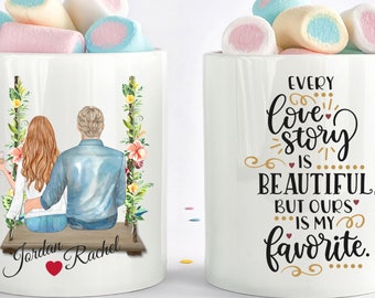 Valentine'S Day Mug - Valentine'S Day Gift - Gift For Her - Gifts For Him, Custom Couple Mug, Anniversary Gift, Bride And Groom Mug, Husband