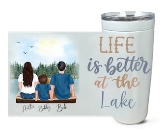 Personalisiertes Boot Liebhaber Geschenk, Custom Lake Tumbler - Das Leben ist besser am See Geschenk, See Liebhaber Becher, See Haus Geschenke, Urlaub Tasse, See Familie