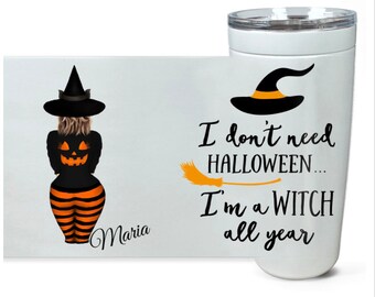Copo de bruxa de Halloween, caneca de Halloween personalizada, caneca de bruxa personalizada, caneca de bruxa básica, caneca de outono, presente de Halloween, presente de aniversário de outono, bruxa