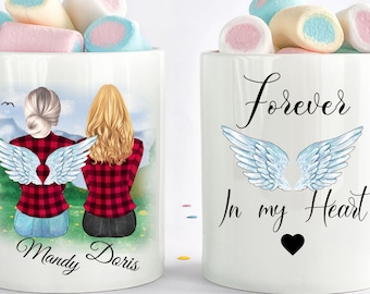 Regalo conmemorativo personalizado, Regalo de simpatía, Taza conmemorativa, Recuerdo, Simpatía mamá, Regalo de duelo, Pérdida de un ser querido, Familia conmemorativa, Funeral