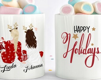 Christmas Gift For Best Friend, Custom Christmas Mug, Personalized Mug, Gift For Best Friend, Soul Sisters Gift, Best Friends Gift, Bestie