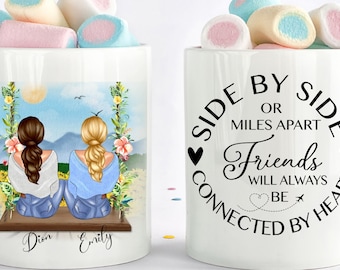Custom Best Friend Mug, Personalized Best Friend Gift, Best Friend Mug, Bestie Gift, Friendship Mug, Long Distance Friendship Gift, Bff Mugs