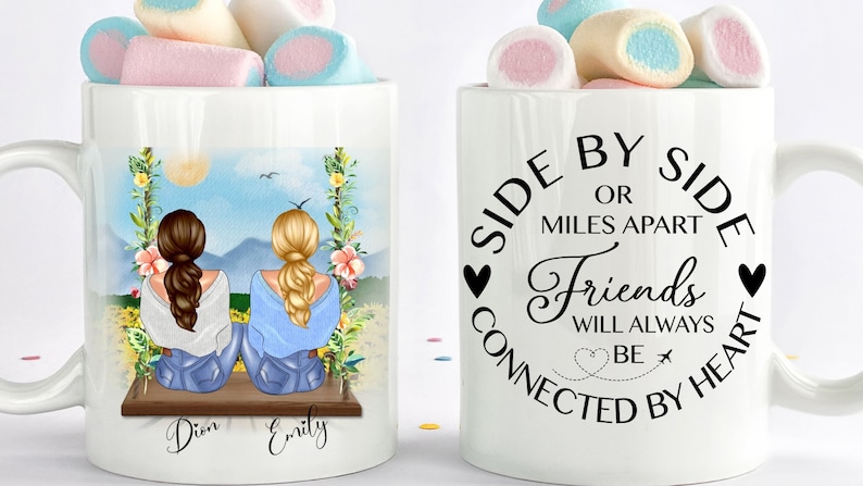Tazza Amicizia Joymaking 12oz - Regalo Migliore Amica Con Scritta 'Good Friends' - Foto 7