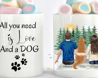 All You Need Is Love And A Dog - Dog Lover Coffee Mug - Gift For Dog Mom - Dog Mom - Boyfriend Gift - Cute Coffee Mug - Couple Gift, Wife