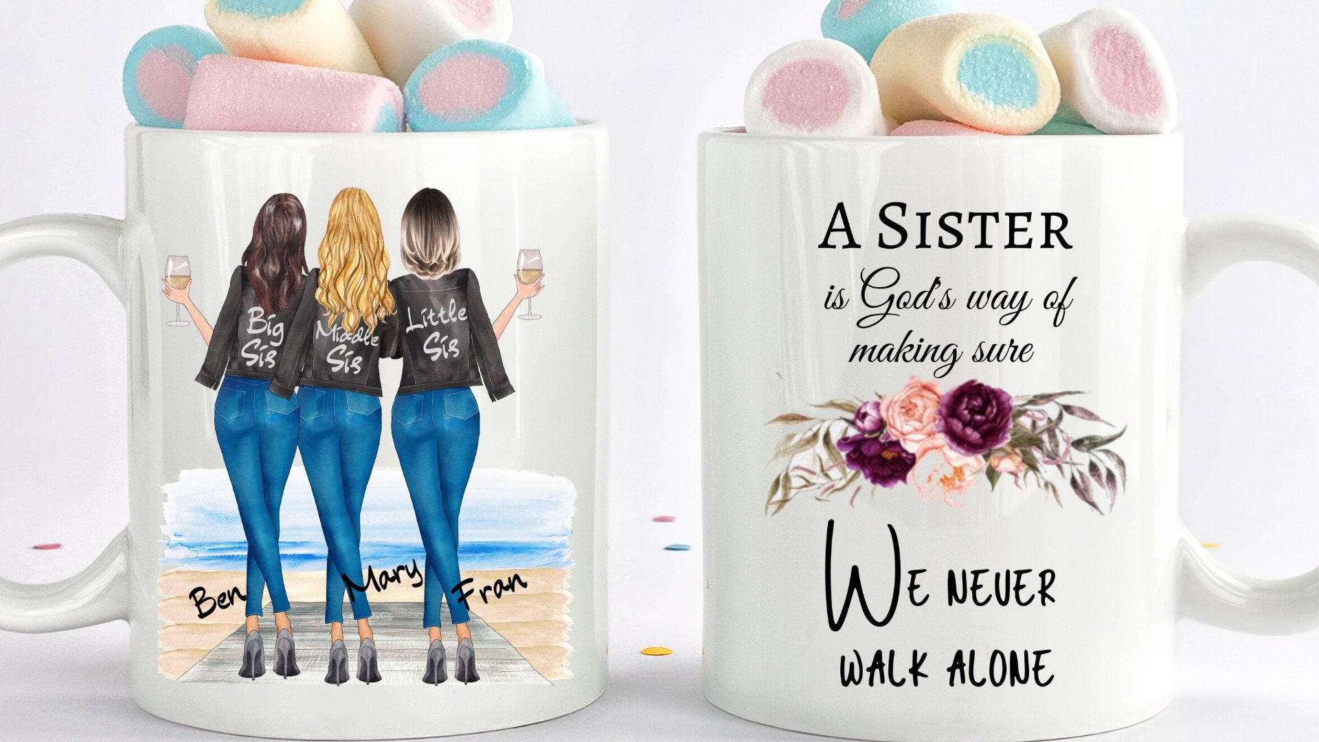 Best Friends, Soul Sister Custom Gifts for Mom Personalized Mom Mug Cu –  kpopfriend