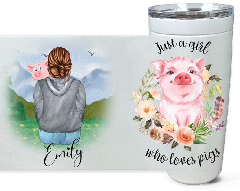Just A Girl Who Loves Pigs Gift Custom Pig Lover Gift Funny Etsy