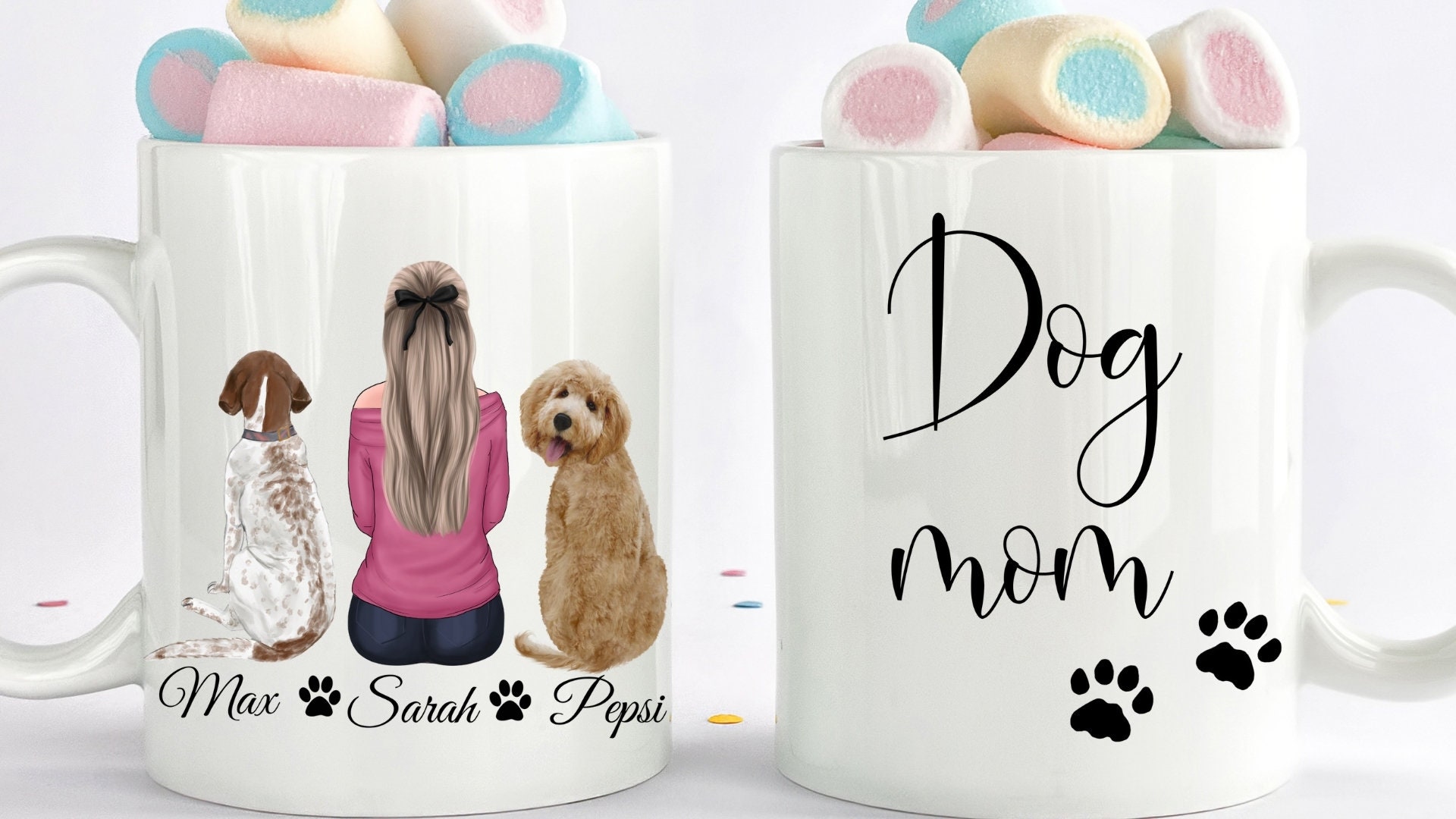 Girl and Dogs Life is Better With Dogs Mug Personalized Gift Best Gift for Dog Lovers Custom Dogs Mug Dog Mom Mug Dog Birthday Gift Etsy Canada