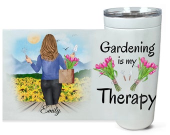 Gardening Tumbler, Pot Head Mug, Gardening Gift, Garden Gift, Garden Lover, Gardener Gift, Gift For Gardener, Houseplant Lover,  Plant Lady