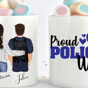 Police Wife Gift, Police Officer Mug, Police Officer Gift, Gift For Police, Police Mug, Cop Gifts, Custom Police Wife, Best Friends Gift