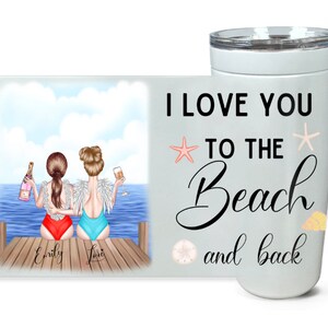 Personalized Vacation Tumbler, Palm Tree, Group Gift, Girl'S Trip, Wedding Gift, Birthday Gift, Bachelorette Party Gifts, Cruise Trip